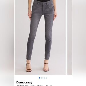 Democracy Gray Ab'Solution Ankle Skinny Jeans